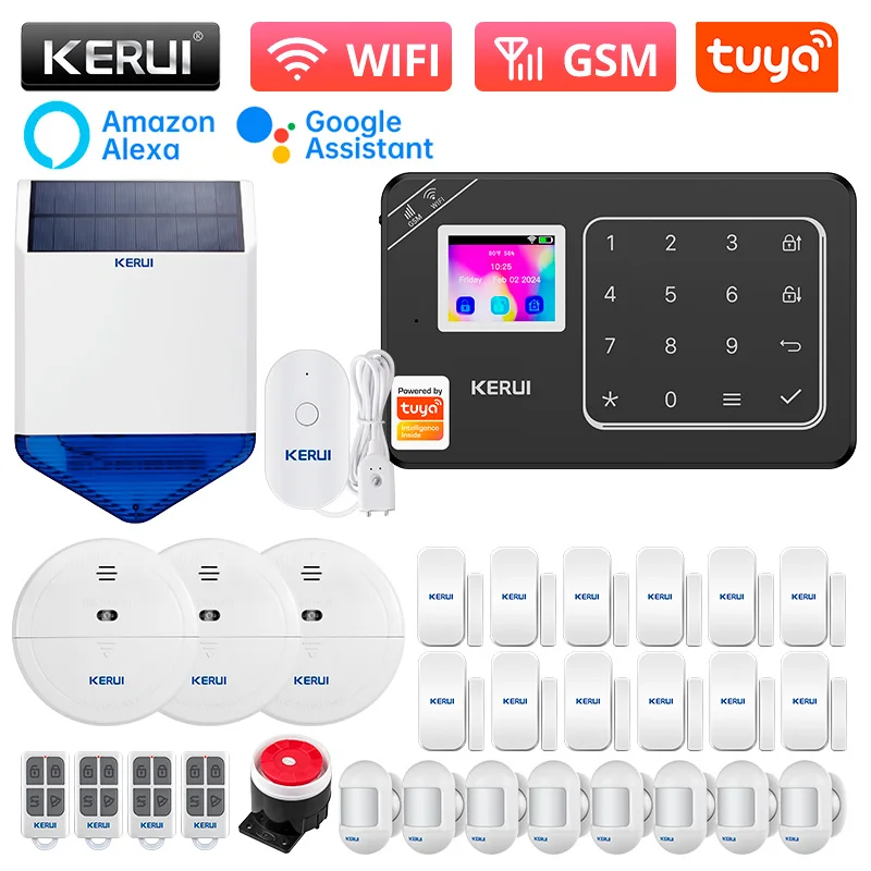 Wireless Home Burglar Alarm WiFi GSM Alarm System Smart Home Tuya Smart Life App