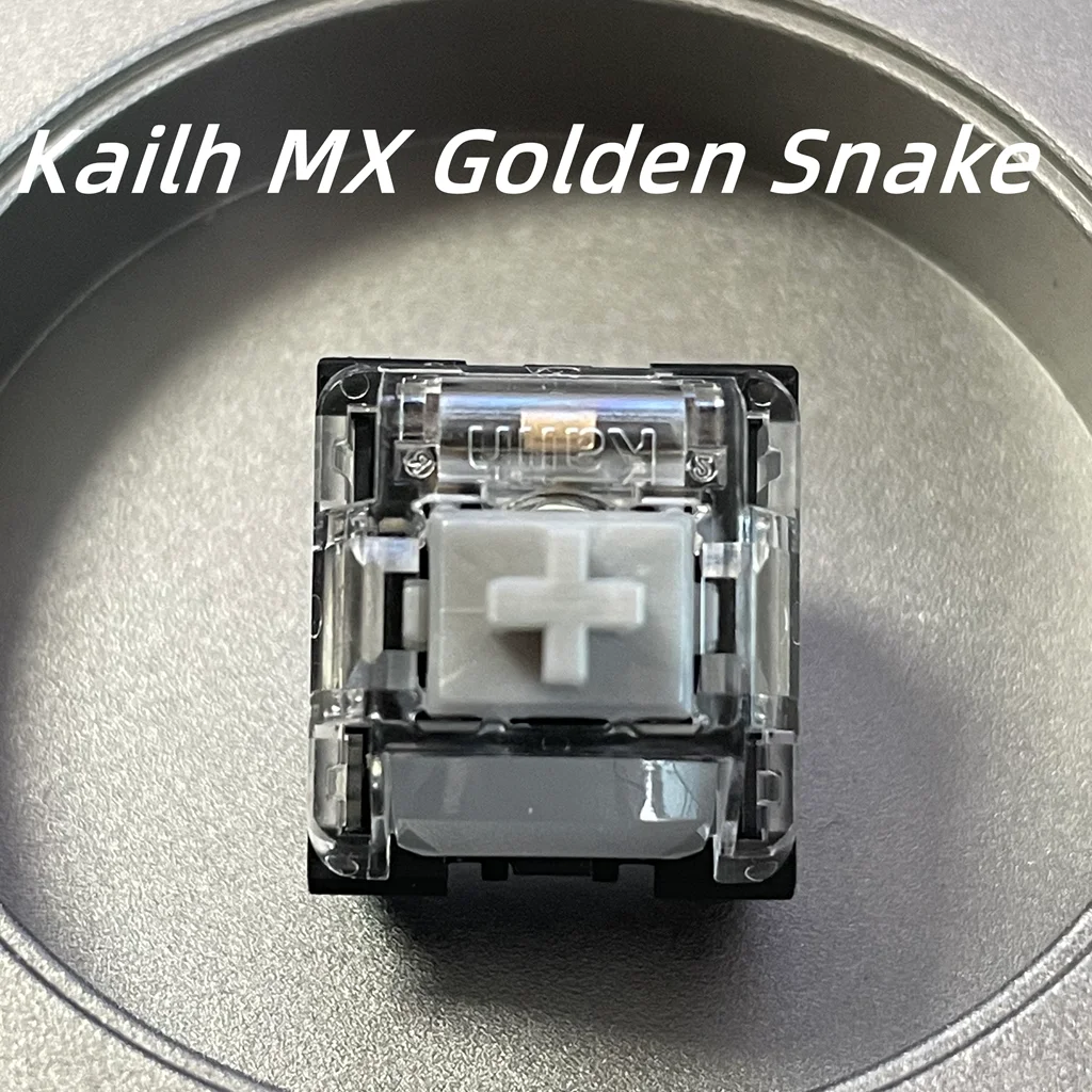 Kailh MX 골든 스네이크 스위치 5핀 HIFI 사운드 높은 투명성 빠른 트리거 POM 부드러운 42g 키보드 스위치용 미세 윤활