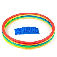 New Outdoor Kids Funny Physical Training Sport Toys Lattice Jump Ring Set Game 10 Hoops 10 Connectors for Park Play Boys Girls 6