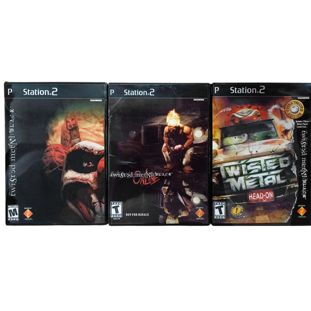 

PS2 Twisted Metal Series With Manual Copy Disc Game Unlock Console Station 2 Retro Optical Driver Retro Video Game Machine Parts