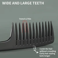Peigne à dents larges pour cheveux bouclés pour femmes, peigne durable de grande taille et outil de coiffage pour cheveux longs, usage domestique, style permanent 4