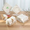 Acrylic Desktop Vertical Paper Towel Holder Restaurant Square Paper Towel Holder Household Transparent Tissue Holder 1