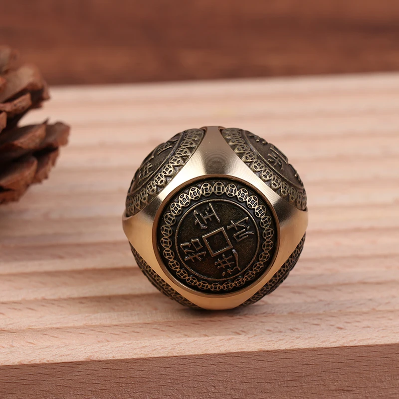Fidget Toys Brass Fidget Spinner Cube Six-sided Rotation Spherical Chinese Style for Adult Antistress for fidget toys,anti stress toys