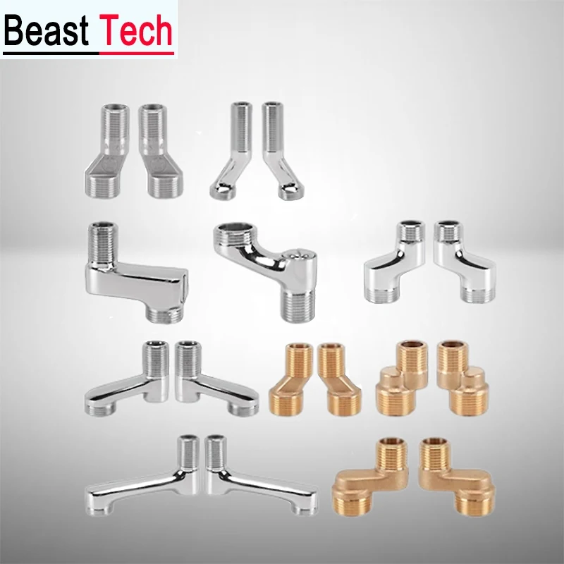 Shower Bend Foot Flower Sillon Faucet Variable Diameter Bend Foot Joint Lengthened Tall Curved Corner Foot Accessories 1Pcs faucet replacement parts solid brass fixed foot kitchen basin tap lengthened fix foot mixer installation accessories screw nut