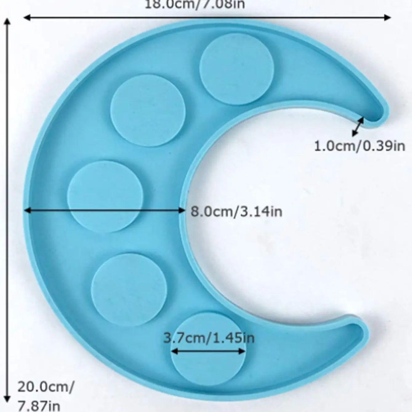 Moon Shape Wine Glass Tray Mold Candlestick Silicone Molds DIY Crystal Epoxy Resin Mould Ceramic Clay Casting Mold Home Decor