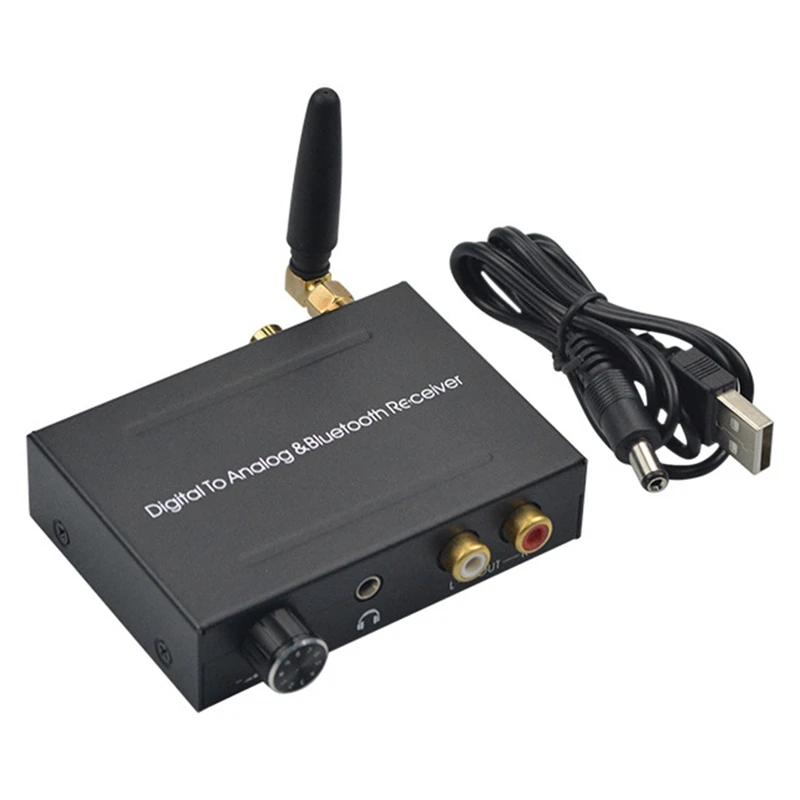 

Bluetooth DAC Digital To Analog Audio Converter With Bluetooth Receiver With Volume Control Volume Adjustment 3.5Mm