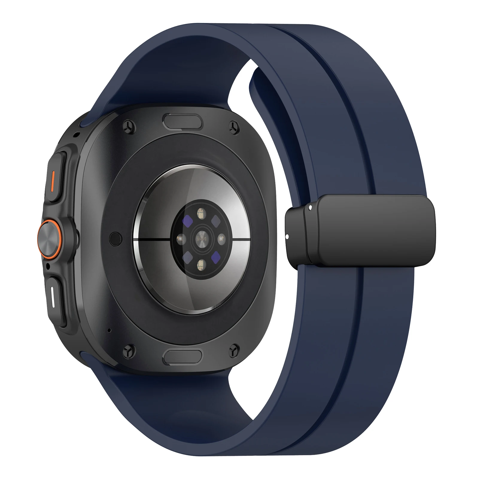 Enhanced Silicone Magnetic Buckle Band for Smartwatches - No Gaps Design