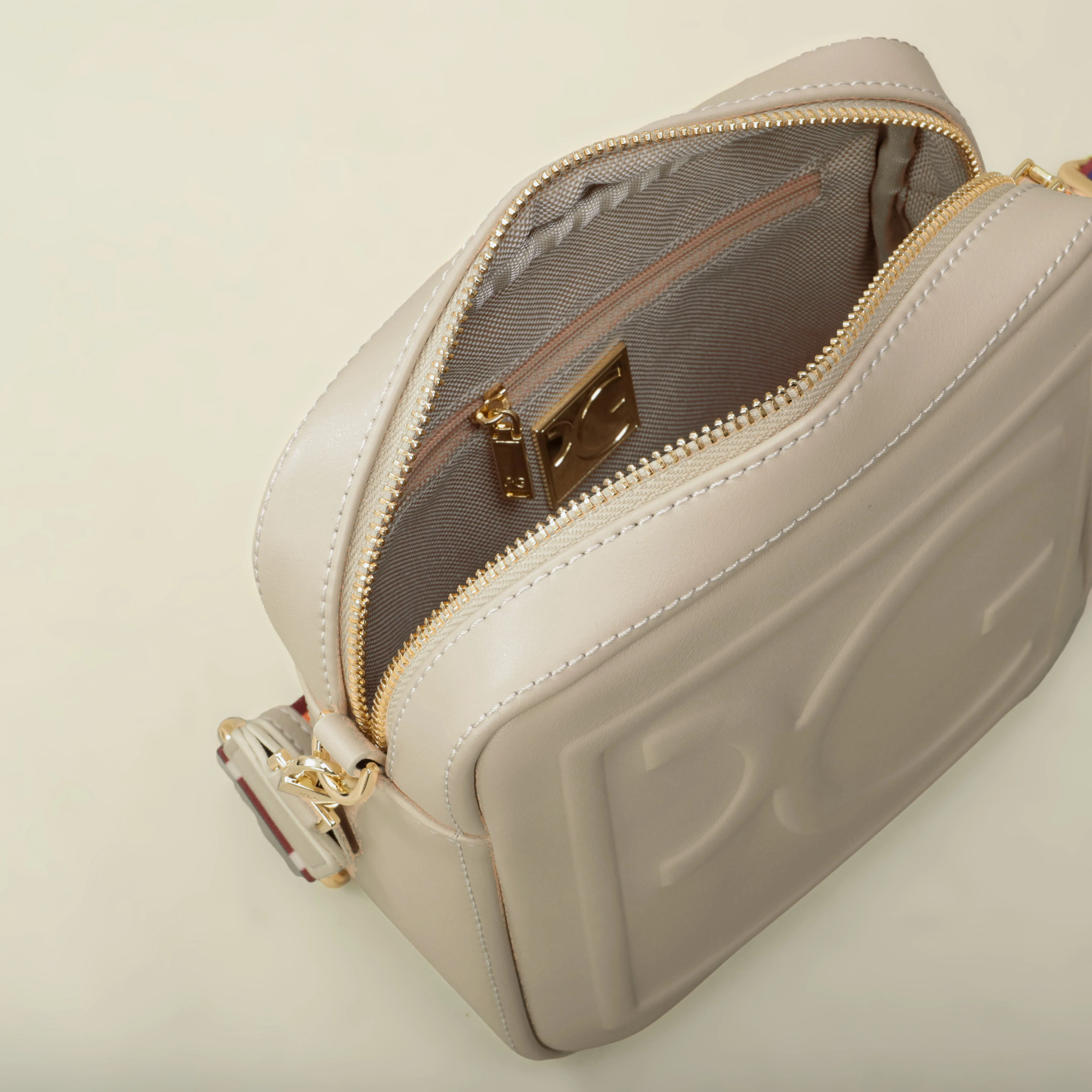 Close-up of modern PU bag design