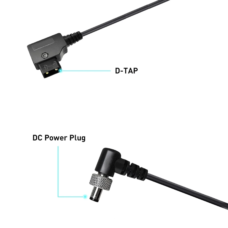D-Tap to Locking DC2.1mm DC2.5mm Monitors Power Cable Right Cable Suitable for Atomos Video Assists Monitors