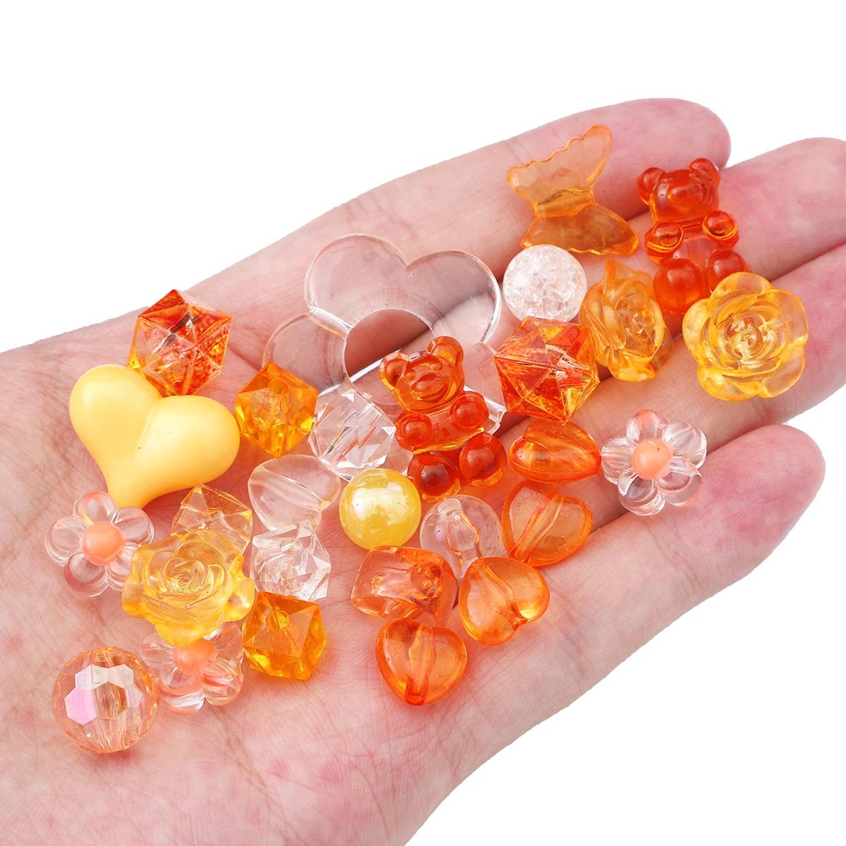 30 g Acrylperlen im Barockstil, bunt, gemischt, lose Perlen für DIY-Schmuckherstellung, Armband, Telefonkette, Zubehör – Detail 13