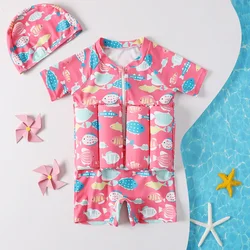 Kids' Cartoon Print Floating Rash Guard Swimsuit - 5-6Y (Tag 120) (F22451P)