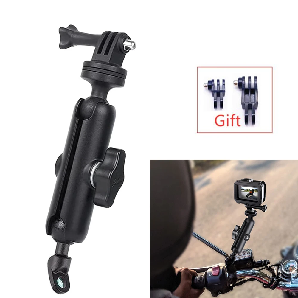 Metal Motorcycle Bicycle Camera Holder Handlebar Mirror Mount Bike
