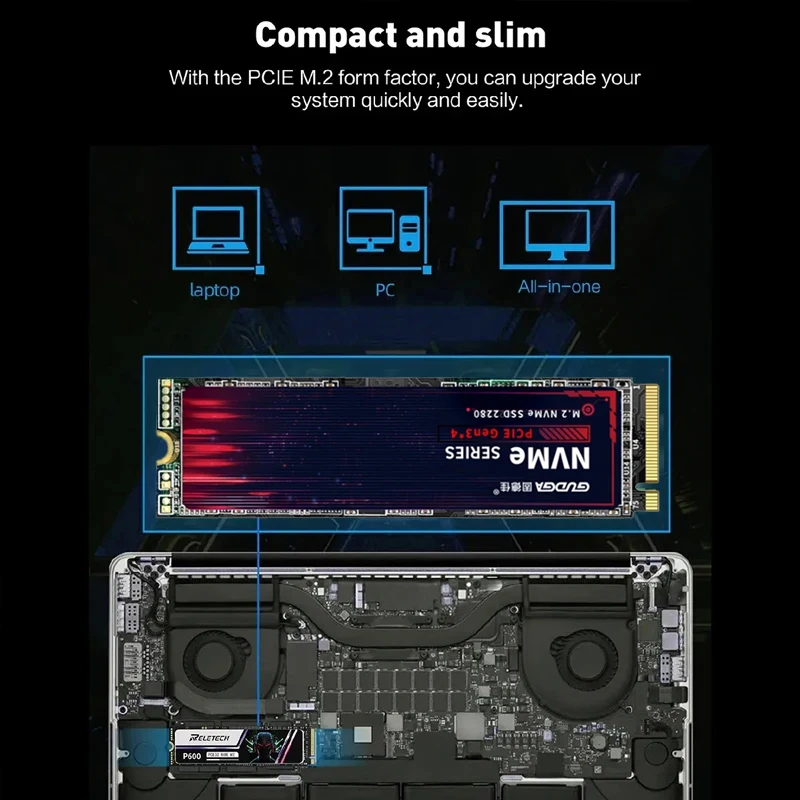 Nvme Ssd para pc ou Laptop 512mb de Ram Pcie 3.0 22x80 mm 512gb Gudga-m.2 - Imagem 4