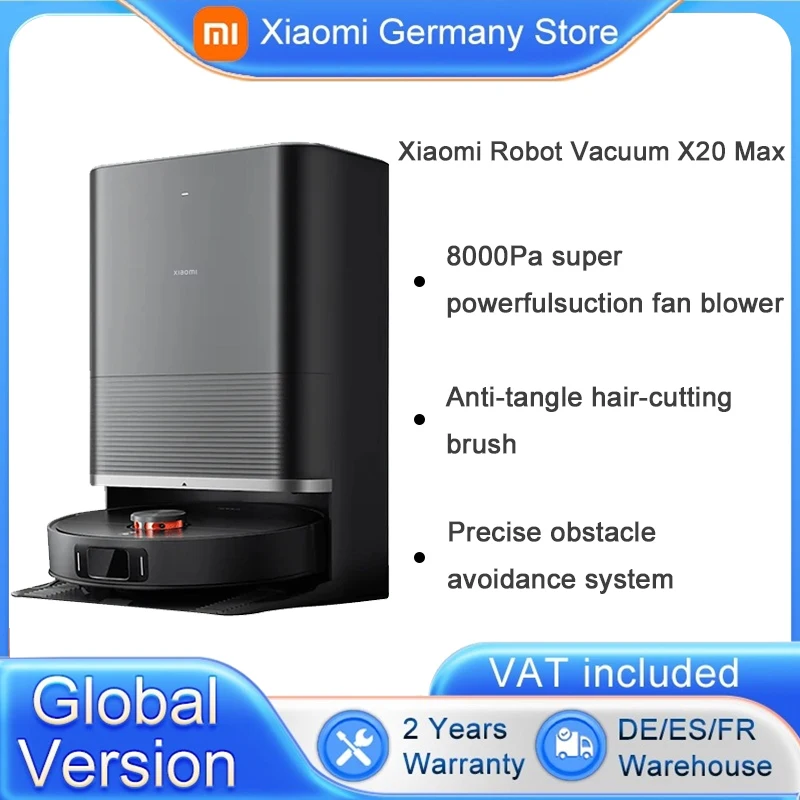 Global Version Xiaomi Robot Vacuum X20 Max Voice Control Automatic