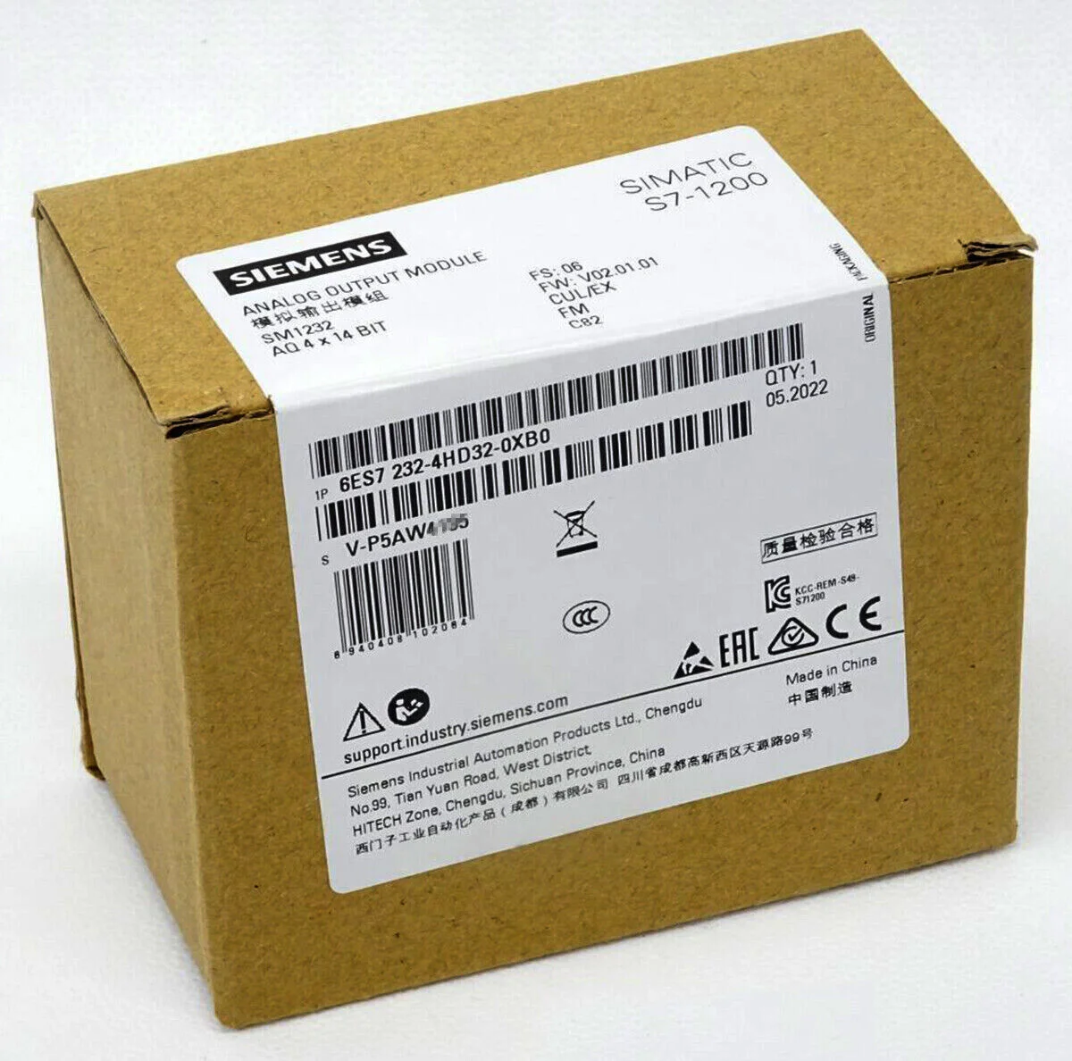 

6ES7232-4HD32-0XB0 SIMATIC S7-1200 PLC модуль в наличии 6ES72324HD320XB0