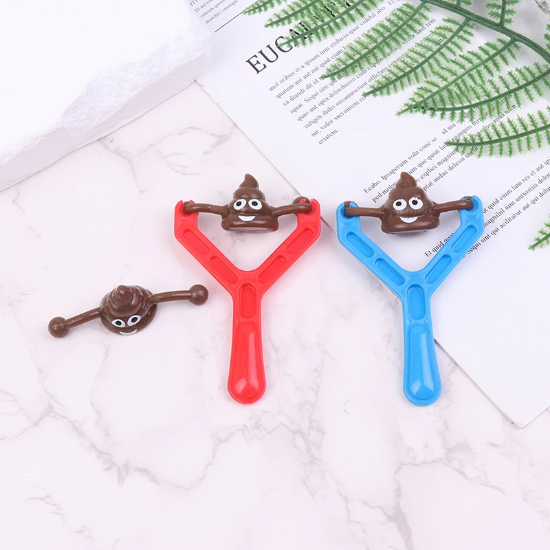 5pcs/set Funny Poop Slingshot Prank Fake Poop Toys Boy Vent Novelty