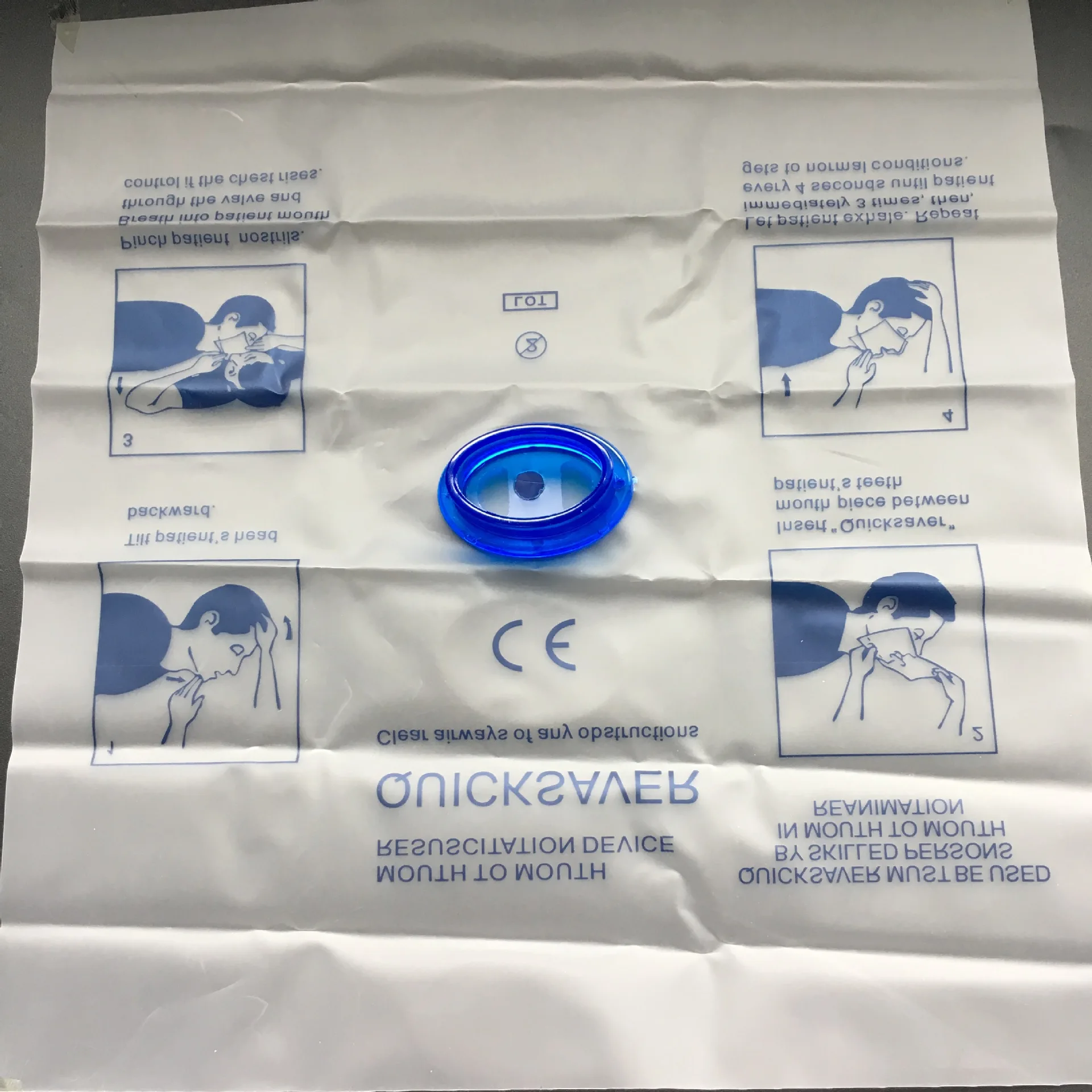 Masque Réanimation Urgence Médicale CPR - Taille S 21x21cm