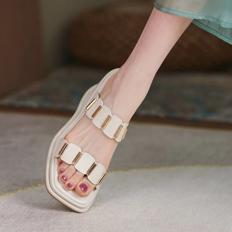 

босоножки женские 2023 Summer Slippers Simple Female shoes Fashion Pumps Wedges Women's sandals Soft Sole Women Shoes sandalias