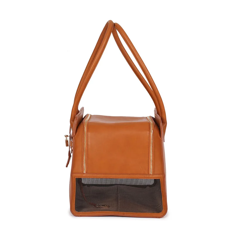 PU Leather Pet Carrier Bag Breathable Handbag Puppy Cat Fashion Dog One-shoulder Bag Portable Pet Travel Handbag pet carrier bag pet carrying bag