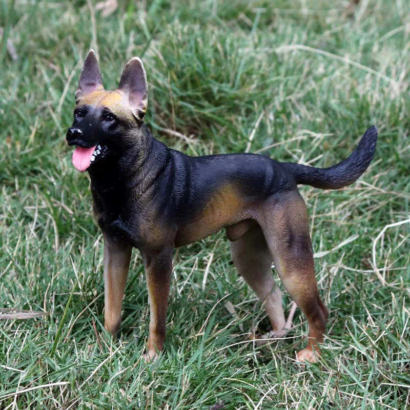 New Simulation Big Size Animal Model Hound Dog Figurine Solid Plastic  Material German Shepherd Action Figure