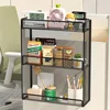 Metal hanging storage rack Organizer desktop hanging basket, suitable for school/office/any desktop, complimentary hook, black 2