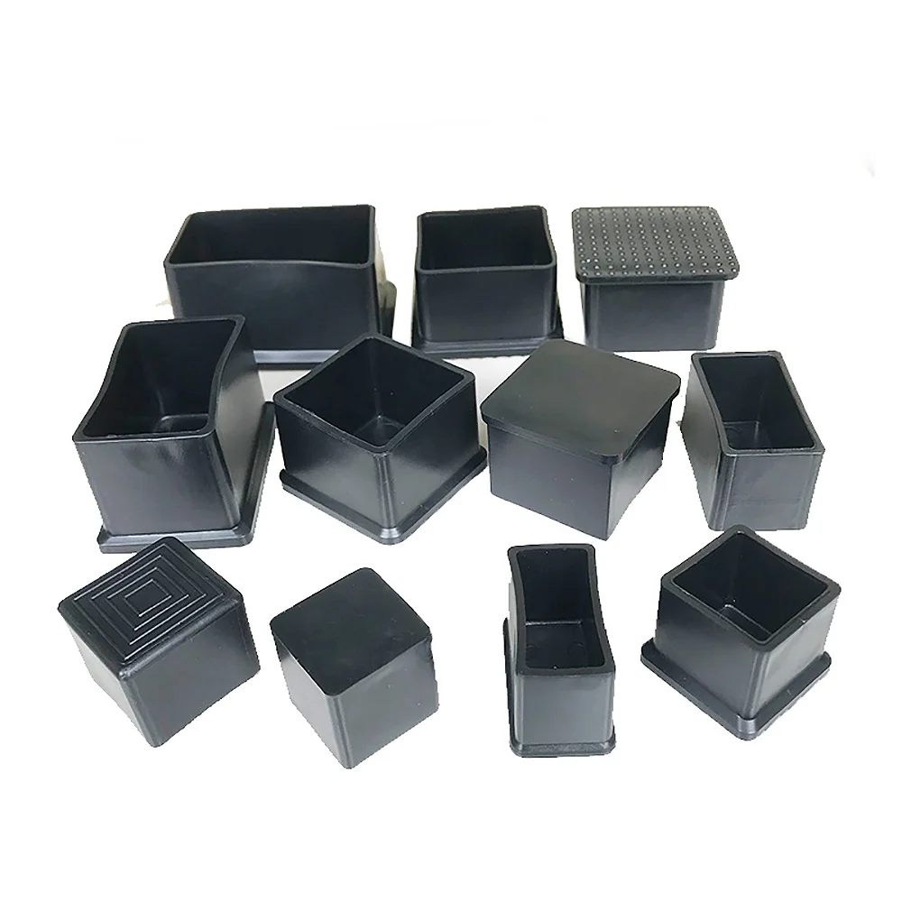 

Square PVC 25x25mm 45x75mm Anti Slip Sheath Waterproof Soft Rubber Casing End Plug Wear-Resistant Chair Glide Blanking Tube