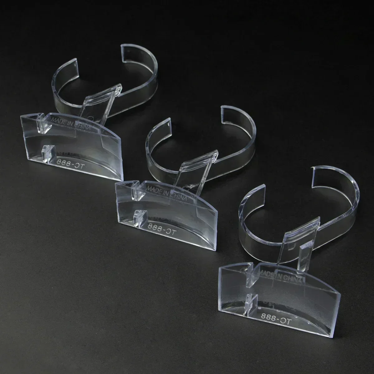 Clear Plastic Watch Box Jewelry Bangle Cuff Bracelet Watch Display Stand Holder Rack Case Watches Accessories
