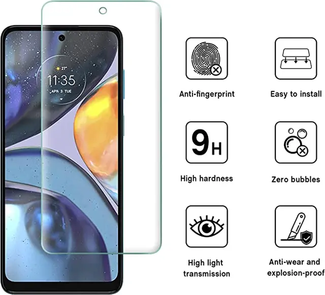 dipos I 3X Pellicola Protettiva Compatibile con Motorola Moto G22 Pellicola di Protezione I 3D Full Cover