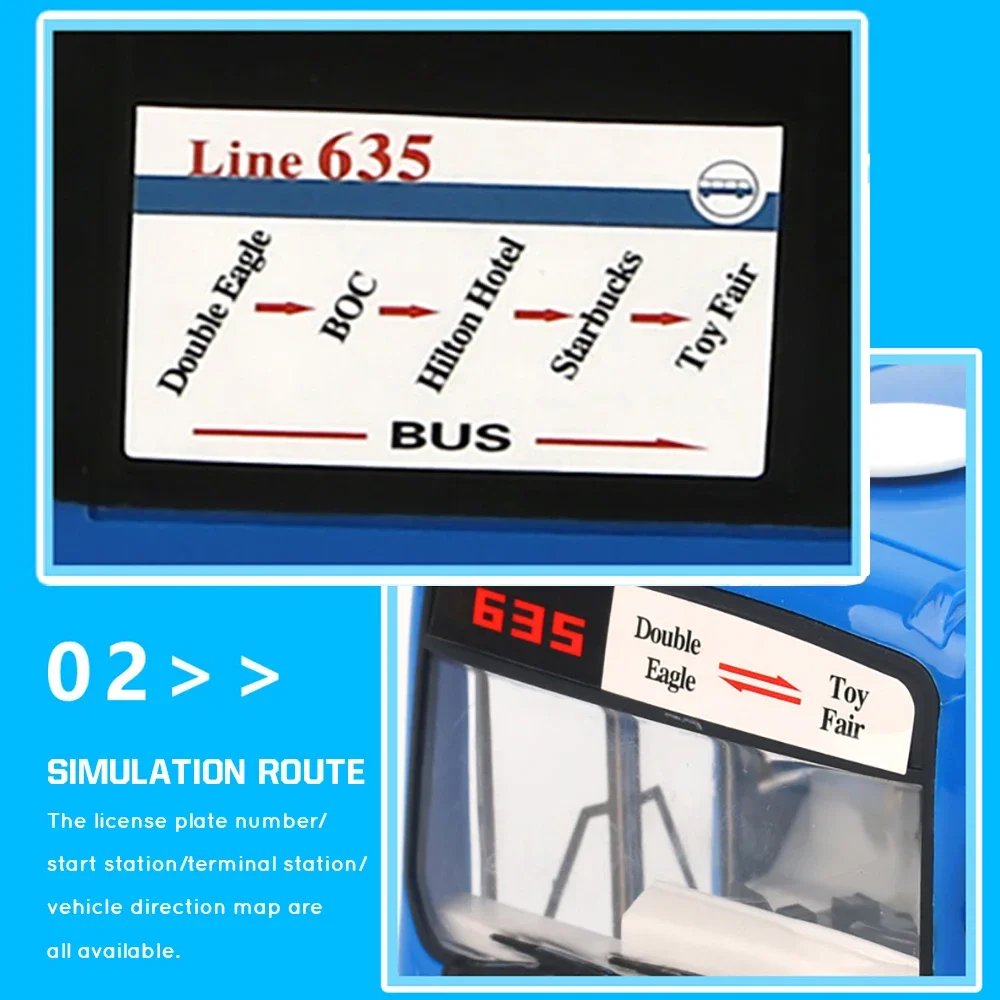 Double E RC Bus 1/14 Radio Controlled Truck Model Open Door Tour Bus with Sound and Light Electronic Truck Kid Toy for Children 4