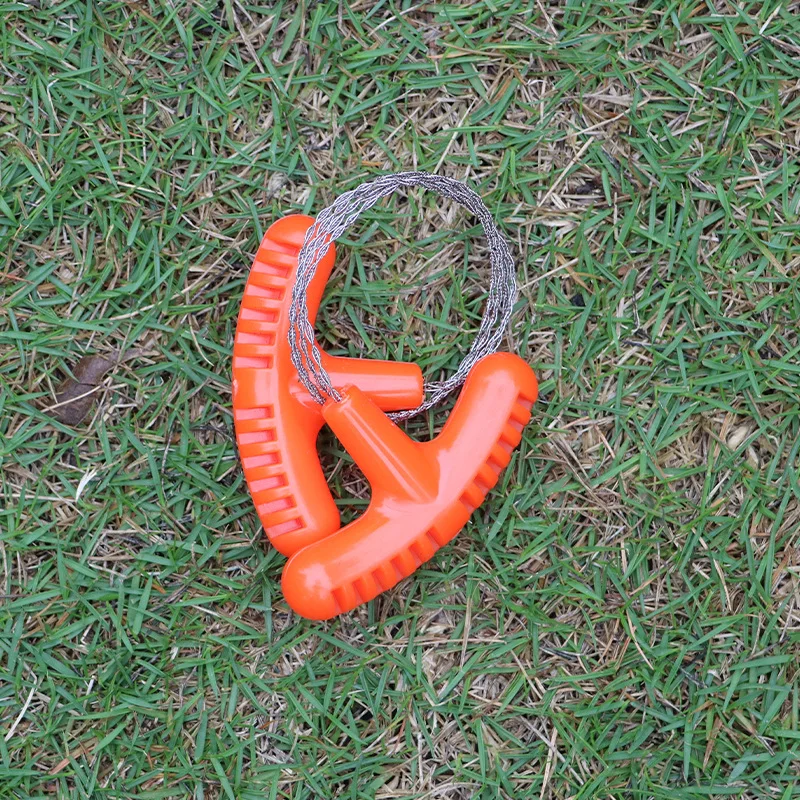Hand Saw 70cm Portable Stainless Steel Wire Saw with Finger Handle Outdoor Camping Hiking Pocket Manual Cutting
