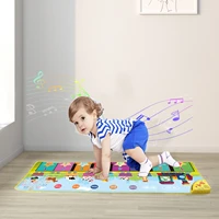 100x38cm Kid Animal Music Piano Mat Toddlers Floor Keyboard Dance Mat 13 Key Kid Musical Toys Educational Toys for Kid Gifts 2