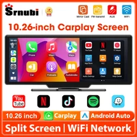 Srnubi 10.26 "écran de jeu de voiture Android WIFI lecteur multimédia de voiture sans fil Carplay Android Auto écran de voiture pour YouTube Netflix 1