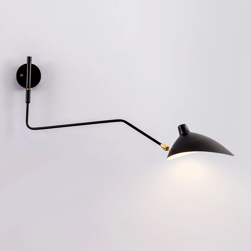 Modern LED Wall Lamps Retro Loft Industrial Vintage French Designer Rotating Sconce Wall Lights Home Decoration