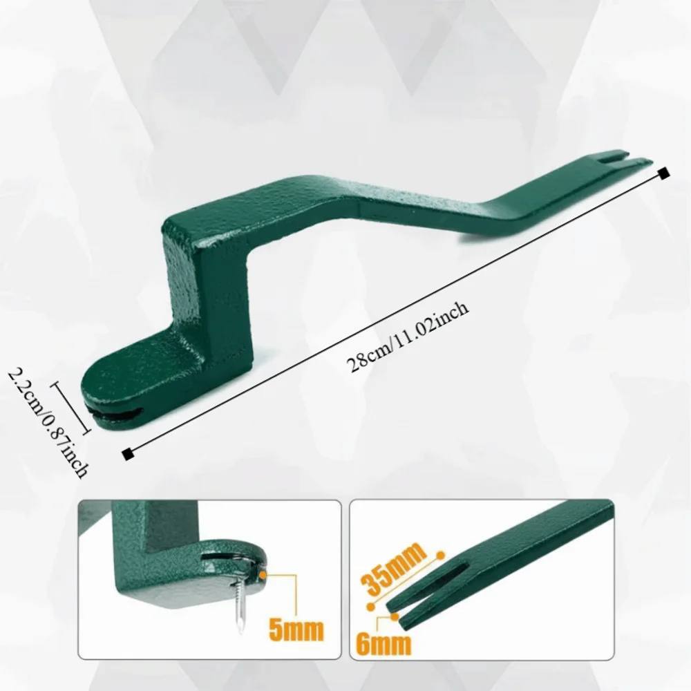 Steel Construction Nail Puller Snake Shape Heavy Duty Pry Bar Sturdy Design Portable Design Nail Remover Tool