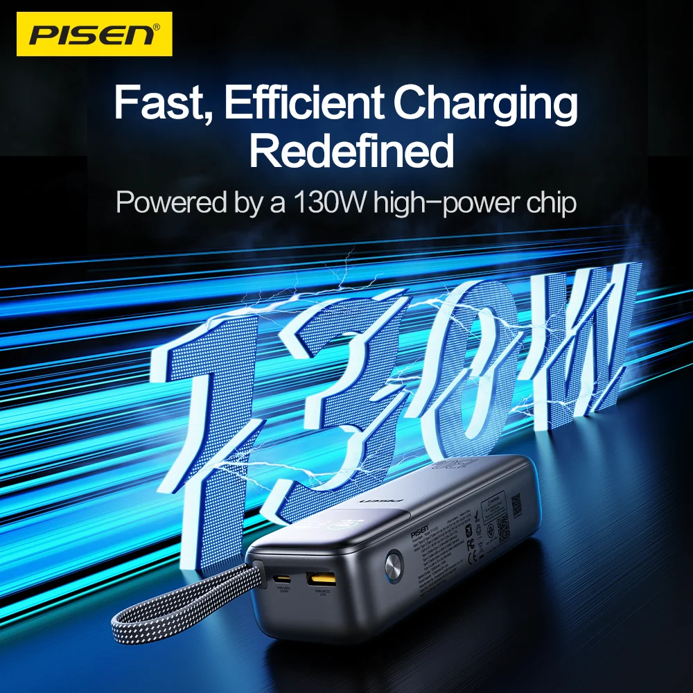 PISEN Power Bank 130W Fast Charging