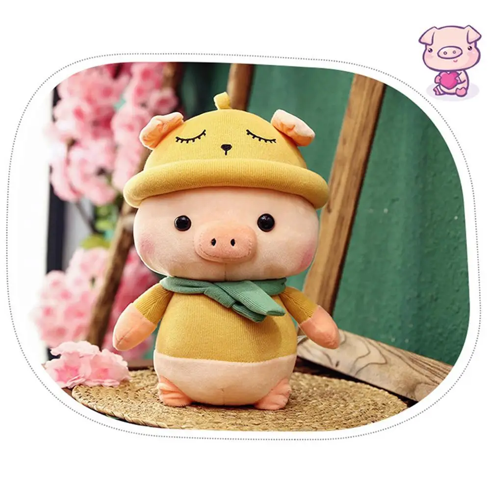 Soft Stuffed Cute Animal Pig Lovely Dolls for Kids Appease Toy Multipurpose Baby Room Decor for Party Gifts Soothing Toys squeeze toy eyes pop out