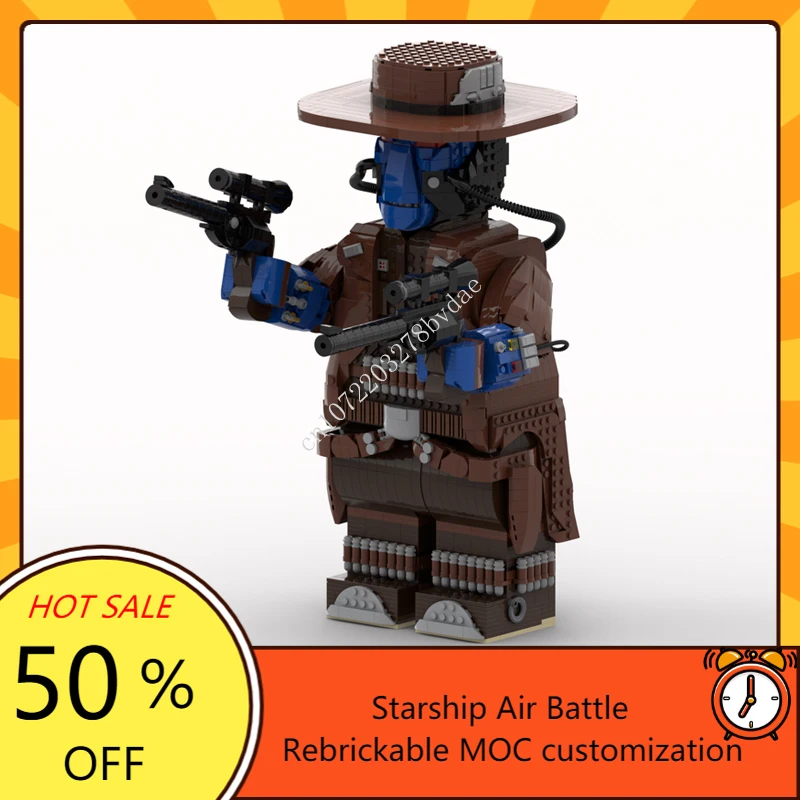 

MOC Space Battle Helmet Series Cad Bane Mega Figure Model Building Blocks Technology Bricks DIY Creative Assembly Toys Kids Gift