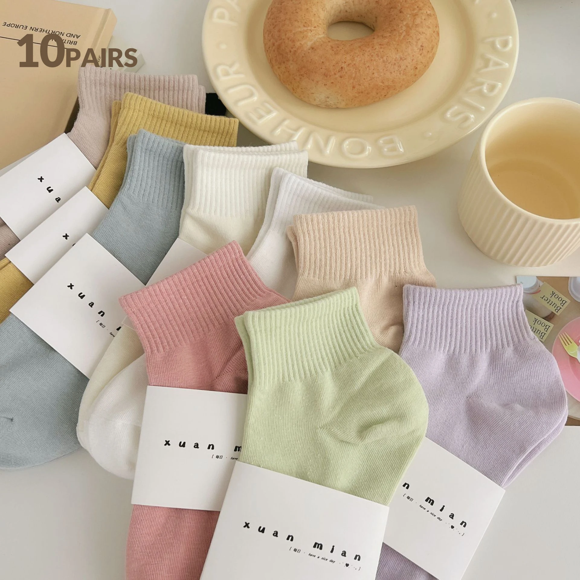 Cotton Sports Socks 10Pairs for women