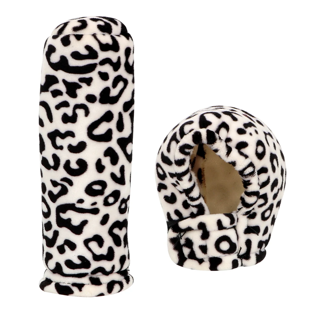 Leopard Plush Handbrake Grips Car Gear Shift Collars Anti-Slip Car-styling Universal Interior Accessories car interior accessories