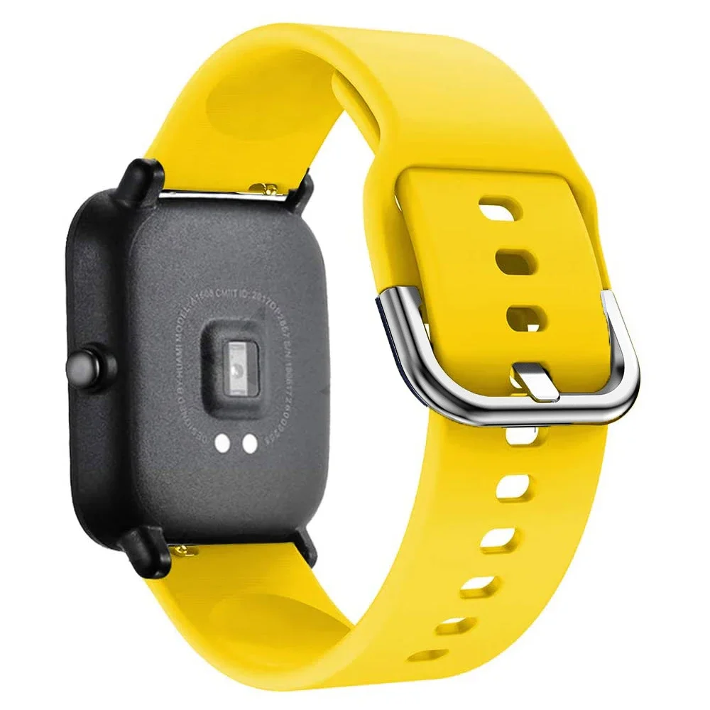 Universal 20mm/22mm Silicone Smartwatch Band Replacement Strap