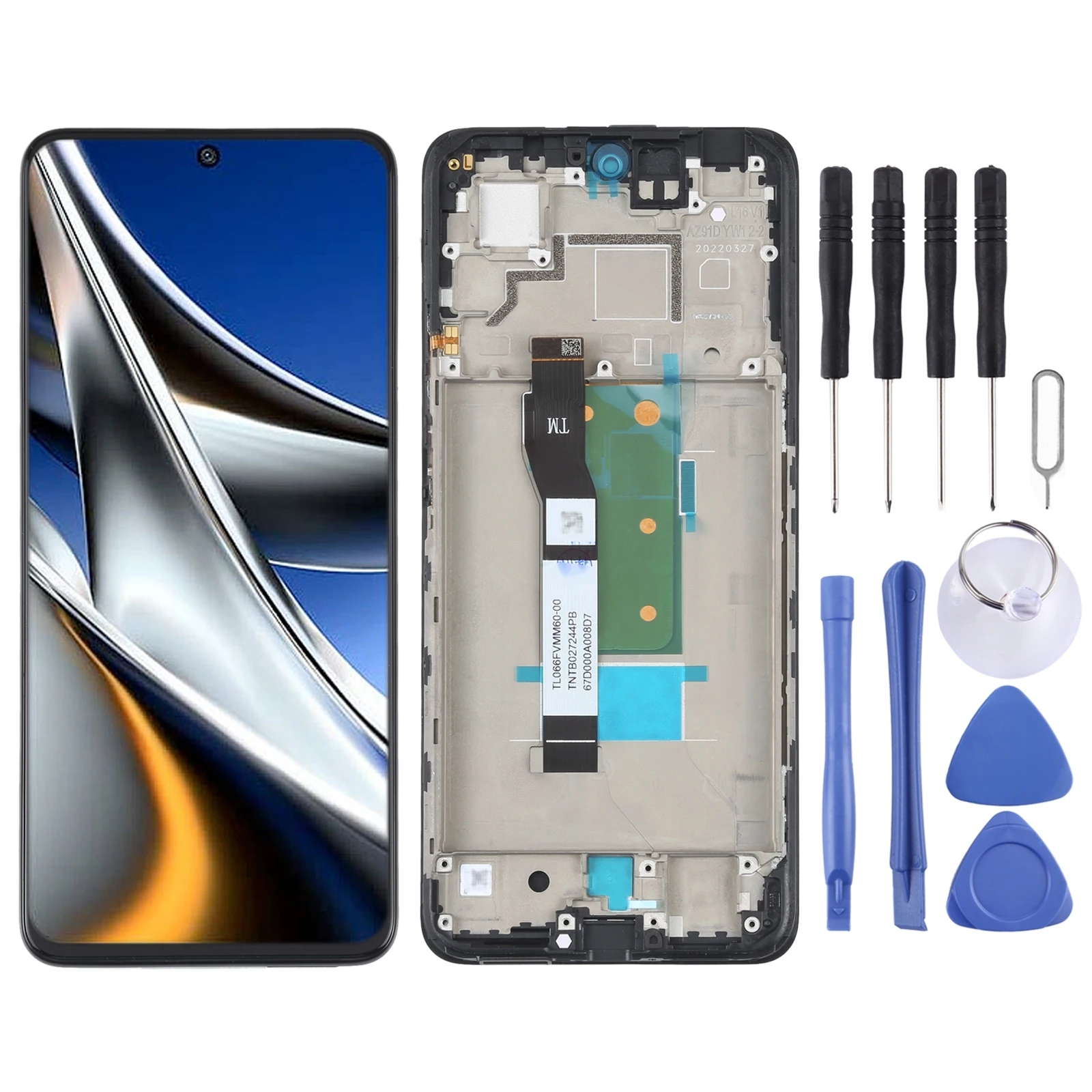 

Original LCD Screen For Xiaomi Redmi Note 11T Pro / Redmi Note 11T Pro+ / Poco X4 GT Digitizer Full Assembly with Frame