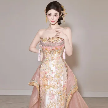New Chinese Style Engagement Dress