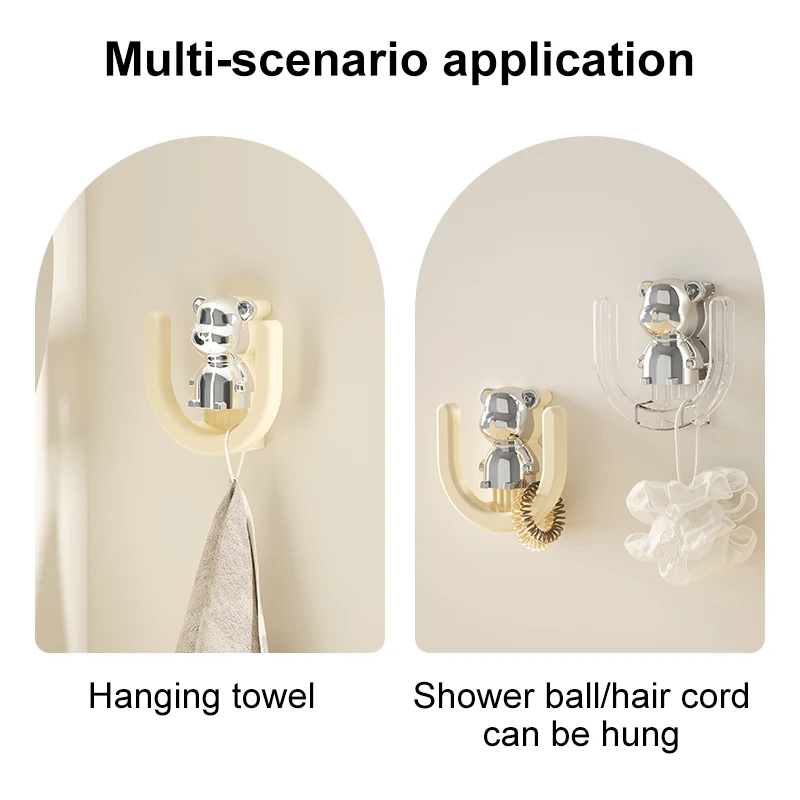 Bathroom Adhesive Wall-Mounted Storage Hooks