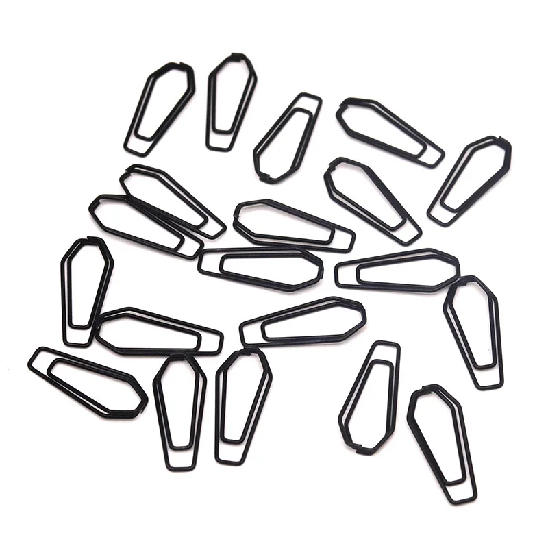 Paper Clips Black Coffin Shape Halloween Gift Office File Papers Classification Funny