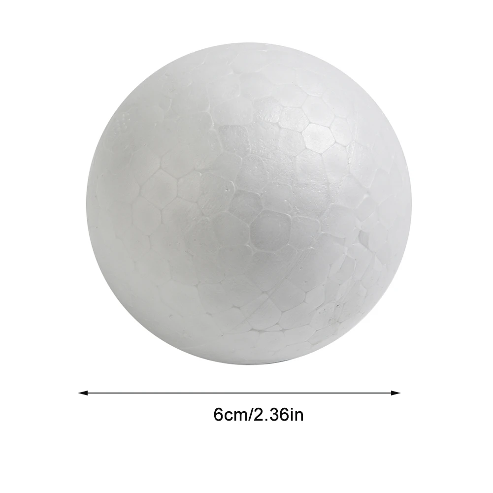 6-12cm Blank Round Solid Polystyrene Foam Ball For Wedding Party Decoration Christmas DIY Foam Process Ball Craft Painted Gift