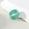 KELITCH Miyuki Ring Fashion Gift Jewelry Miyuki Seed Bead Band Geometric Woven Native Style Finger Rings for Women 2