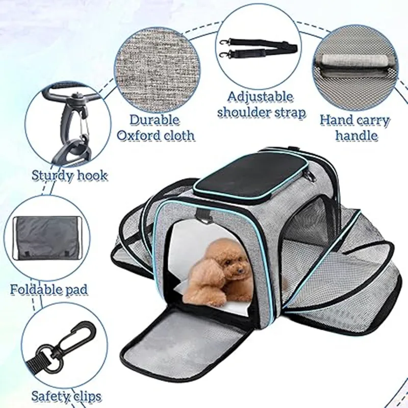 Pet Carrier Backpack Portable Breathable Foldable Cat Dog Carrier Outdoor Travel