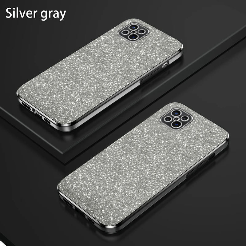 Luxury Gradient Glitter Plating Silicone Back Cover