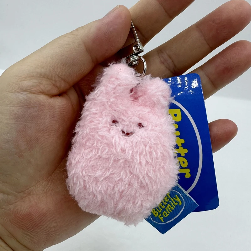 7cm Butter Rabbit Cute Plush Keychain Anime Plush Toy doll Stuffed Animal Soft Plush Woman bag Accessories Pendant Xmas Gifts 6