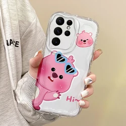 Adorable L - Loopy Cartoon ShockProof TPU Phone Case - Durable Back Cover - Galaxy A22 4G (Transparent A)